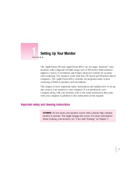 1 Setting Up Your Monitor - Support - Apple