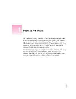 1 Setting Up Your Monitor - Support - Apple