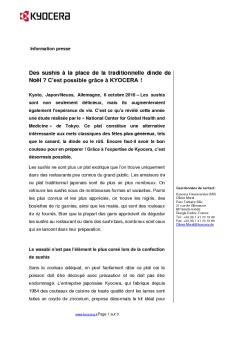 Communiqué de presse (pdf) - Kyocera