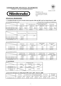 Six Months Ended September 30, 2007