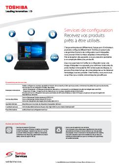 Services de configuration Recevez vos produits prêts à être ... - Toshiba