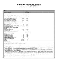 Fiche relative aux lave-linge ménagers - Miele