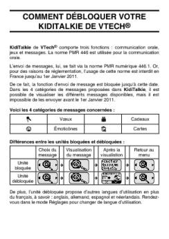 COMMENT DÉBLOQUER VOTRE KIDITALKIE DE VTECH®