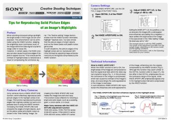 Issue 06: Tips for Reproducing Solid Picture Edges - Sony