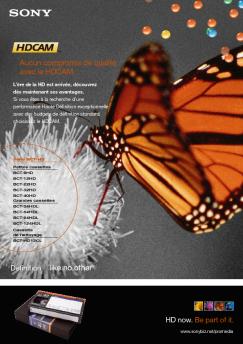 Aucun compromis de qualité avec le HDCAM… - Sony