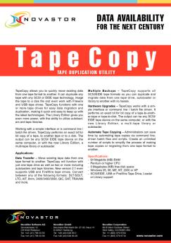 Télécharger la fiche produit TapeCopy - Sony