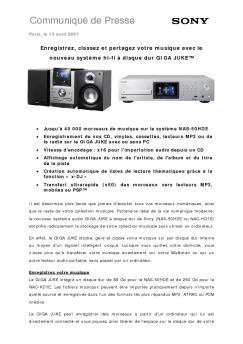 Fiche produit Sony : 90/1175002583490.pdf