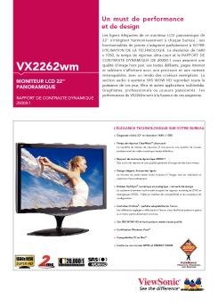 feuille de données (PDF) - ViewSonic
