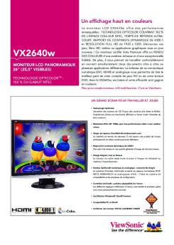 VX2640w - ViewSonic®International Corporation