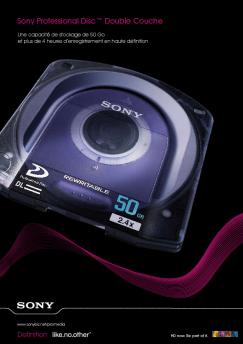 Sony Professional Disc™ Double Couche - Vidéo Plus