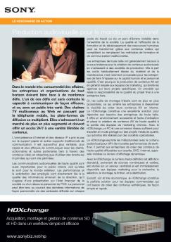 Production audiovisuelle pour le monde professionnel - Sony