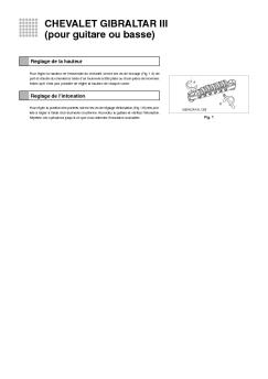 CHEVALET GIBRALTAR III (pour guitare ou basse)