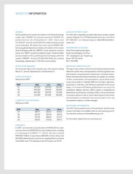 INVESTOR INFORMATION - Samsung
