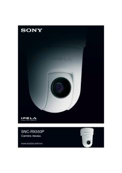 SNC-RX550P Brochure (410.2 KB) - Sony