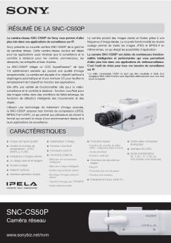 SNC-CS50P Fiche produit (148.0 KB) - Sony