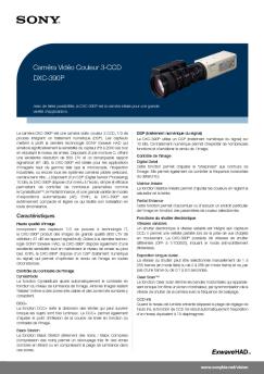 DXC-390P Caméra Vidéo Couleur 3-CCD - Genitech