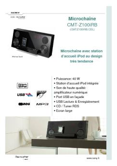 Fiche produit Sony : 52/1237475685452.pdf