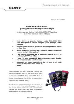 Fiche produit Sony : 62/1237476393362.pdf