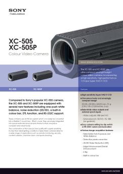 XC-505 Brochure - Sony