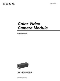 XC-505P Technical Manual - Sony