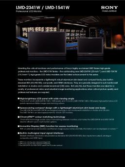 LMD-2341W / LMD-1541W Professional LCD Monitor (3.0 - Sony