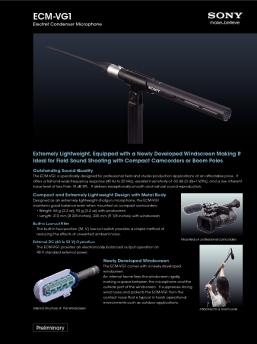 ECM-VG1 Electret Condenser Microphone (1.3 MB) - Sony