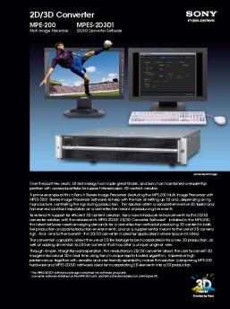 MPES-2D3D1 application Datasheet (1.2 MB) - Sony