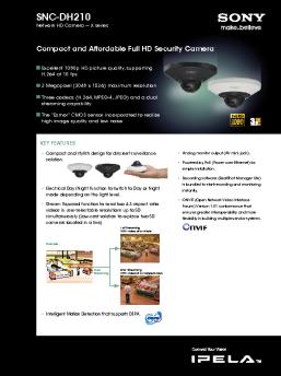 SNC-DH210 Brochure SNC-DH210 Brochure - Sony