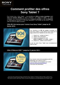 Comment profiter des offres Sony Tablet ?