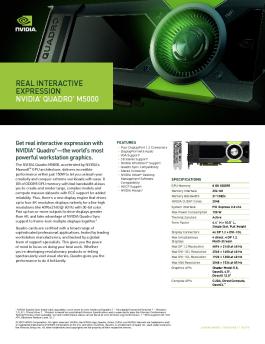 Data Sheet: Quadro M5000 - Servodata