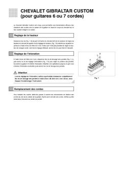 CHEVALET GIBRALTAR CUSTOM (pour guitares 6 ou 7 cordes)