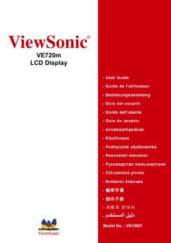 VE720m-1 User Guide, French - ViewSonic