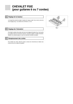 CHEVALET FIXE (pour guitares 6 ou 7 cordes) - Ibanez
