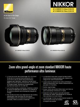 Zoom ultra grand-angle et zoom standard NIKKOR haute ...