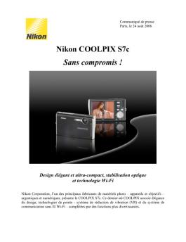 Nikon COOLPIX S7c Sans compromis !