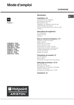 Mode d'emploi - Hotpoint