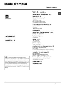 Mode d'emploi - Quel sèche-linge