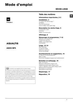 Mode d'emploi - Hotpoint