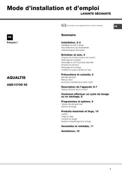 Mode d'installation et d'emploi - Hotpoint