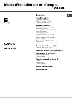 Mode d'installation et d'emploi - Hotpoint