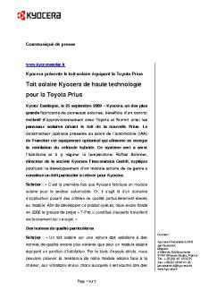 Communiqué de presse (pdf) - Kyocera