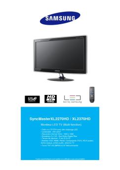 SyncMasterXL2270HD / XL2370HD