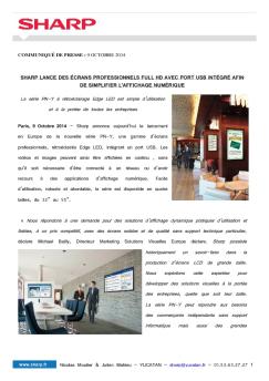 Communiqué de presse SHARP Série PNY