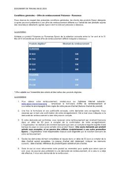 DOCUMENT DE TRAVAIL 06 02 2015 Produits eligibles ... - Epson