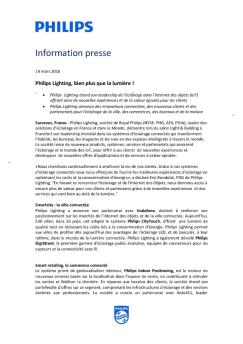 Télécharger ce communiqué en pdf - Philips
