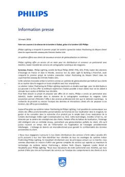 Télécharger ce communiqué en pdf - Philips