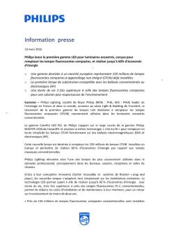Télécharger ce communiqué en pdf - Philips