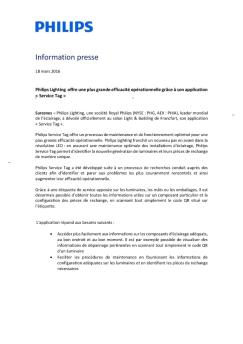 Télécharger ce communiqué en pdf - Philips