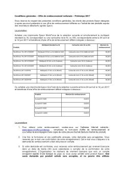 Offre de remboursement nationale - Darty