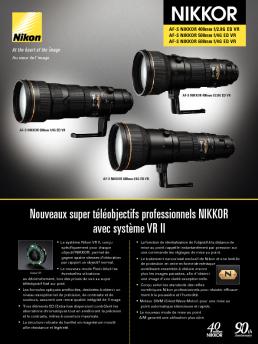 Nouveaux super téléobjectifs professionnels NIKKOR avec système ...